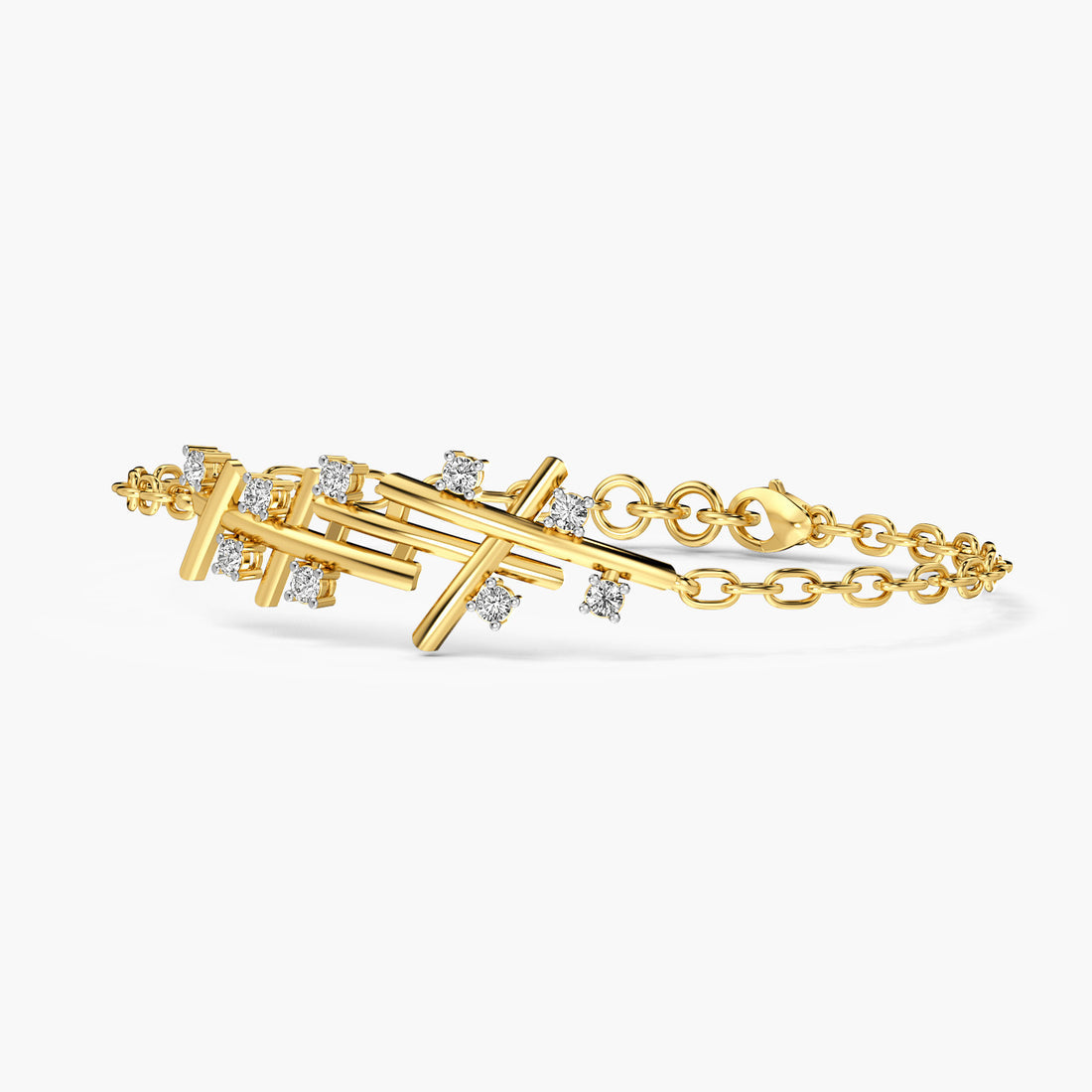 Contemporary Crisscross Bracelet